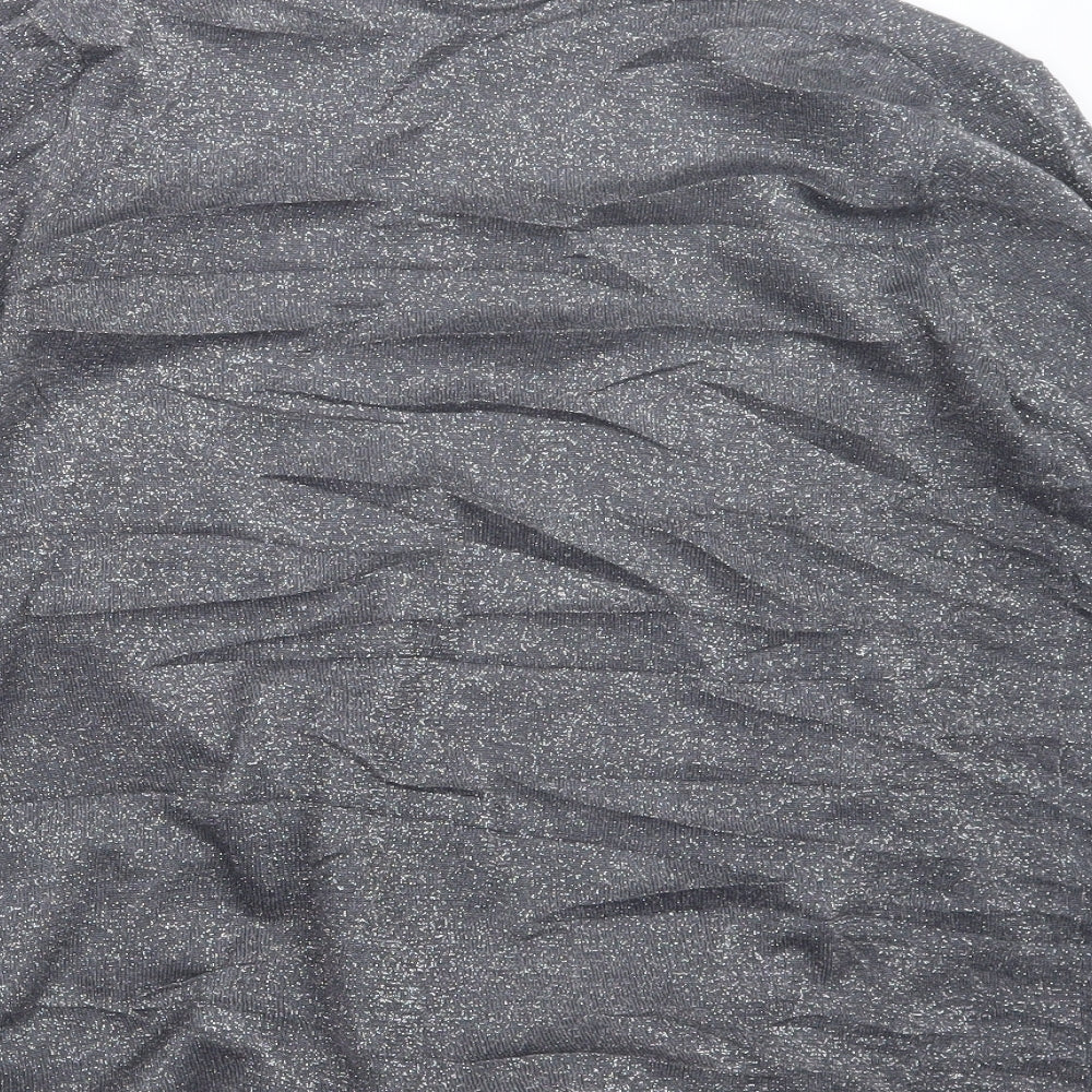 Womens UK Size M M&Co Silver Cardigan Jumper