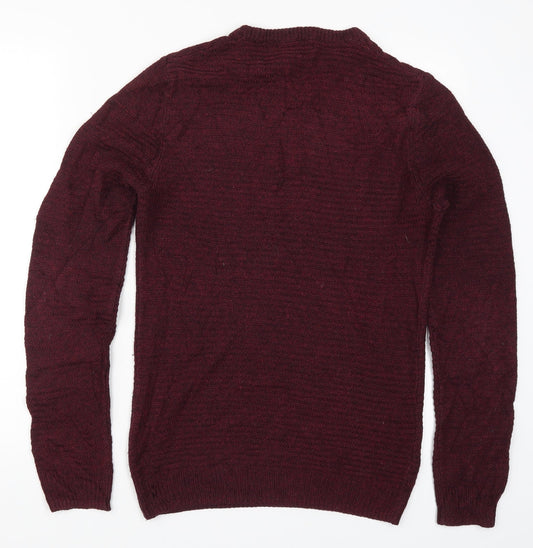 Cedar Wood State Mens Red Knit Pullover Jumper Size XS