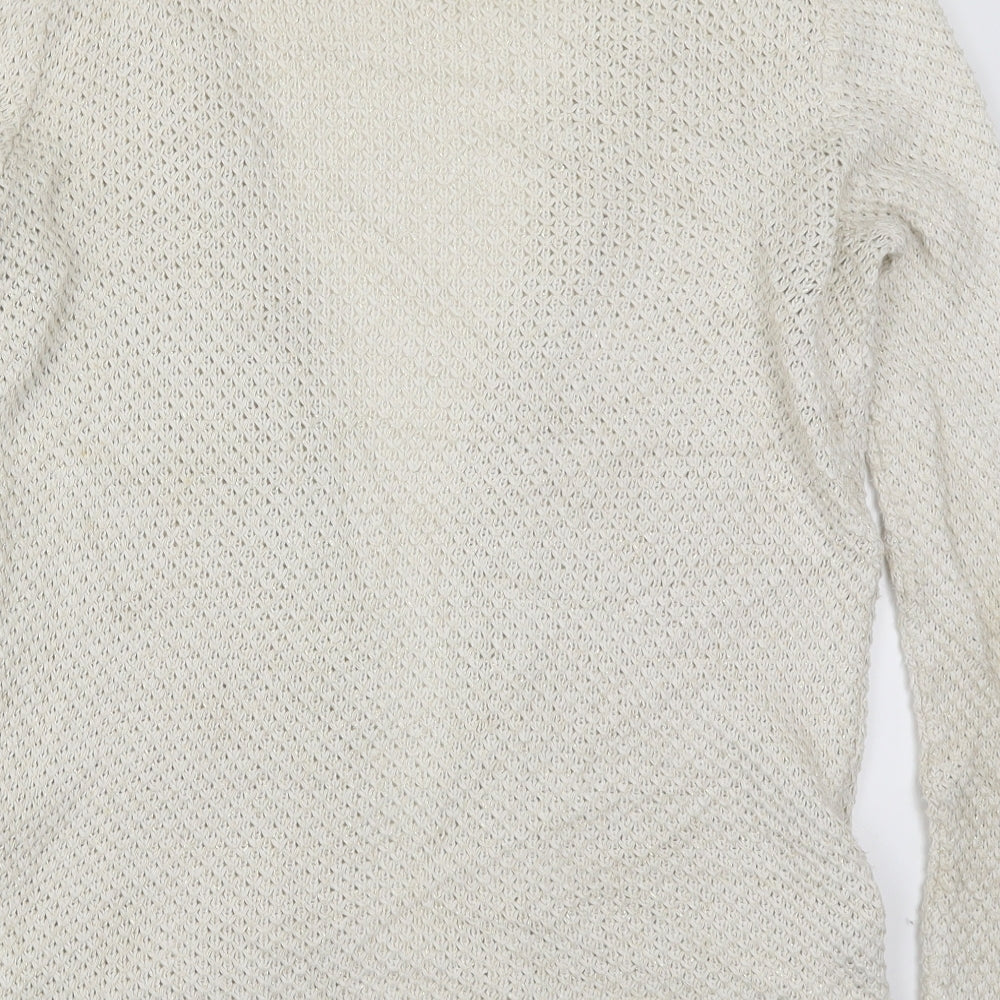 Womens UK Size 14 F&F Beige Cardigan Jumper