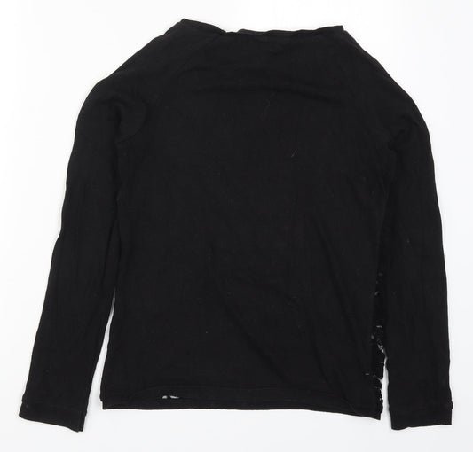 La Redoute Womens Black Lace Pullover Jumper Size 10