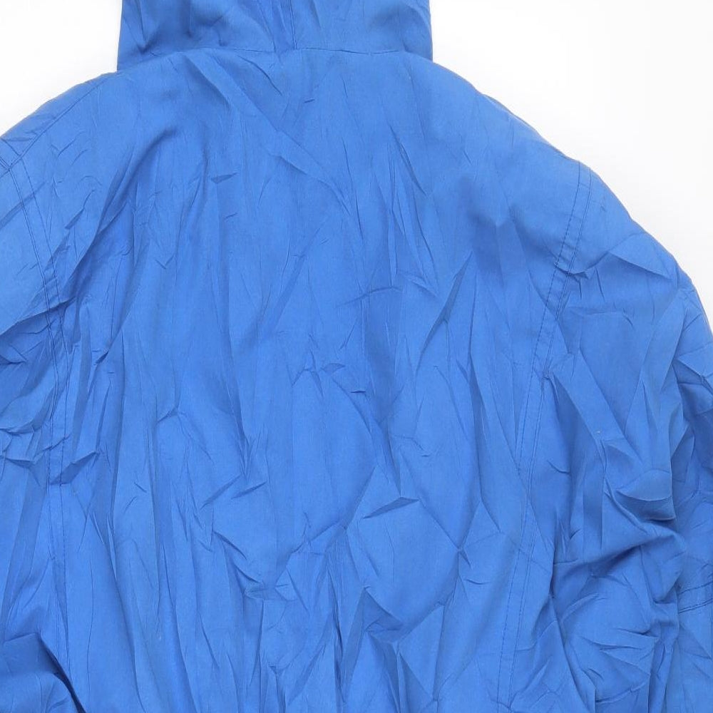 Brand and care label for Principles women’s blue jacket coat, size UK 12