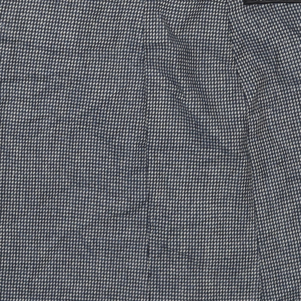 TU Womens Blue Geometric A-Line Skirt Size 12