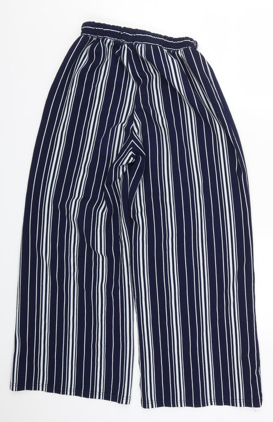 Passport Womens Blue Striped Trousers Size M L26 in