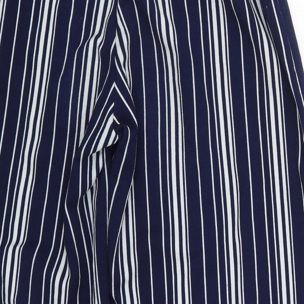 Passport Womens Blue Striped Trousers Size M L26 in