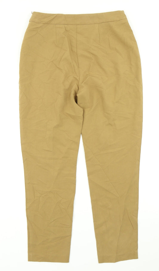 F&F Womens Yellow Dress Pants Trousers Size 8 L25 in