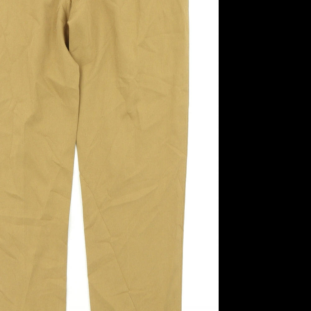 F&F Womens Yellow Dress Pants Trousers Size 8 L25 in