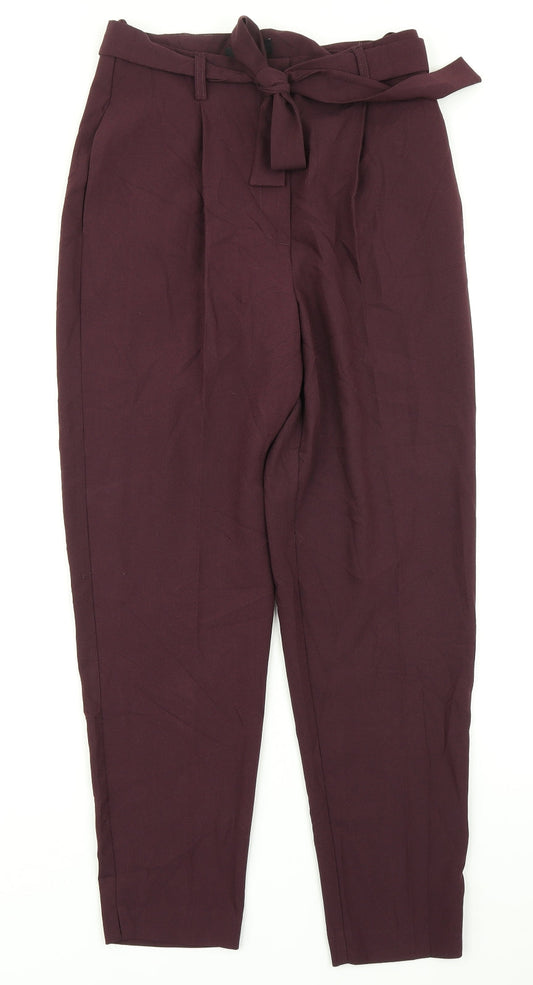 New Look Womens Purple Dress Pants Trousers Size 8 L26 in
