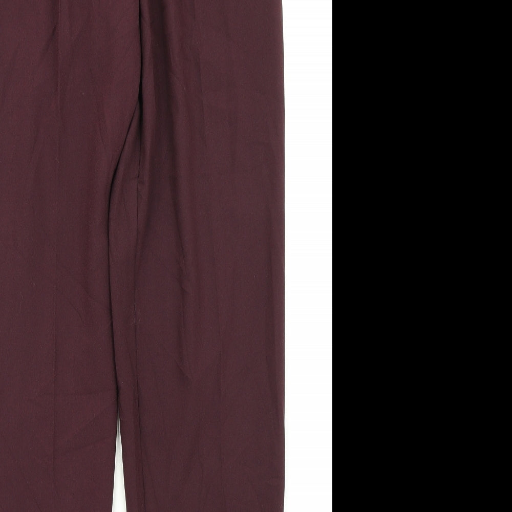 Womens UK Size 8 New Look Regular Fit Dress Pants Purple Trousers