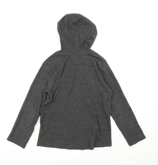 Primark Boys Grey Knit Pullover Hoodie Size 8-9 Years