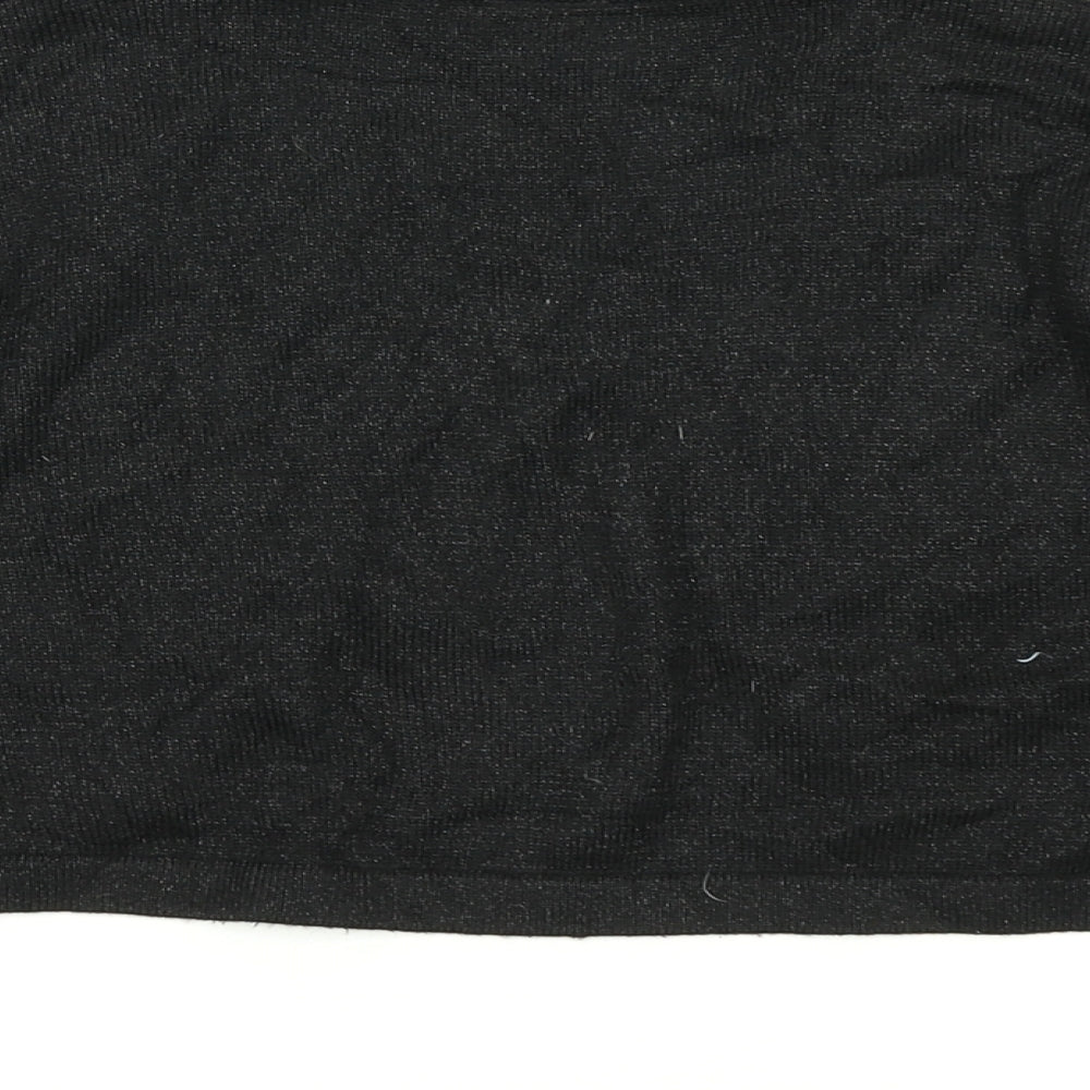TU Womens Black Knit Cardigan Jumper Size 12