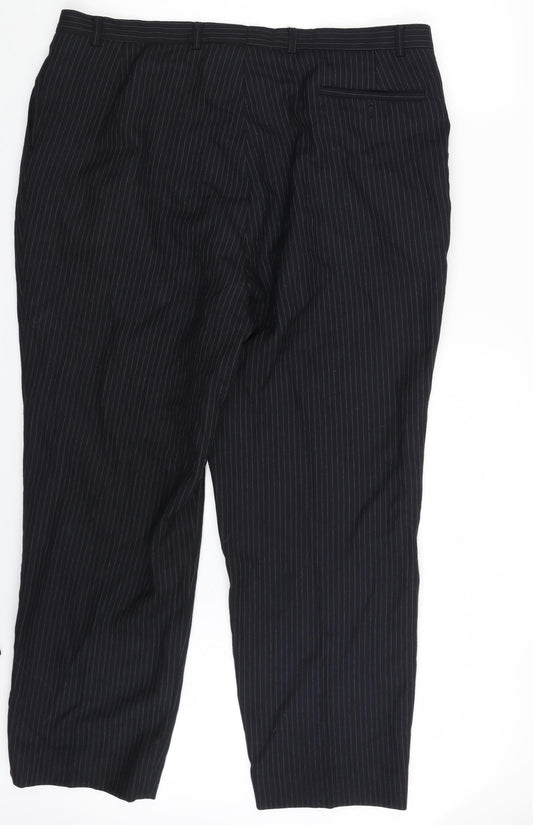 Preworn Mens Blue Striped Dress Pants Trousers Size 41 in L31 in