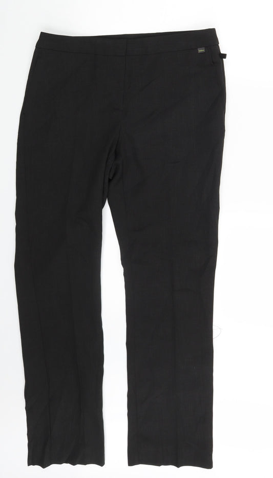 Womens UK Size 12 Dimensions Regular Fit Dress Pants Brown Trousers