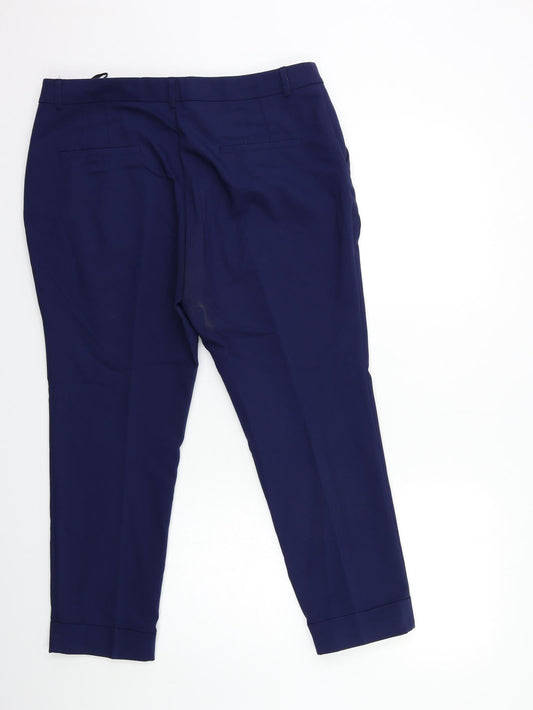 Savoir Womens Blue Trousers Size 14 L25 in