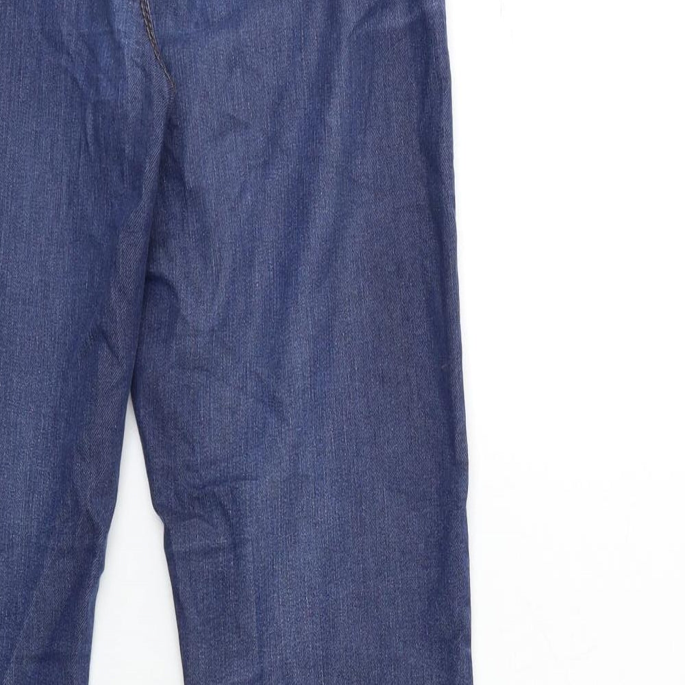 Denim & Co. Womens Blue Denim Straight Jeans Size 8 L34 in