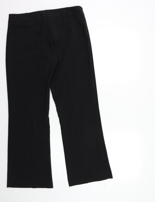Womens UK Size 12 South Regular Fit Black Trousers