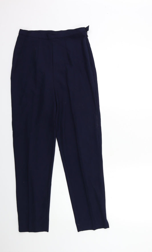 Womens UK Size 10 Bershka Regular Fit Blue Trousers