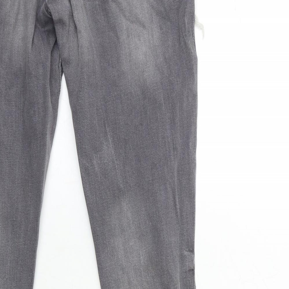 Denim & Co. Womens Grey Denim Skinny Jeans Size 10 L29 in