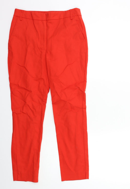 Womens UK Size 8 Nutmeg Regular Fit Red Trousers