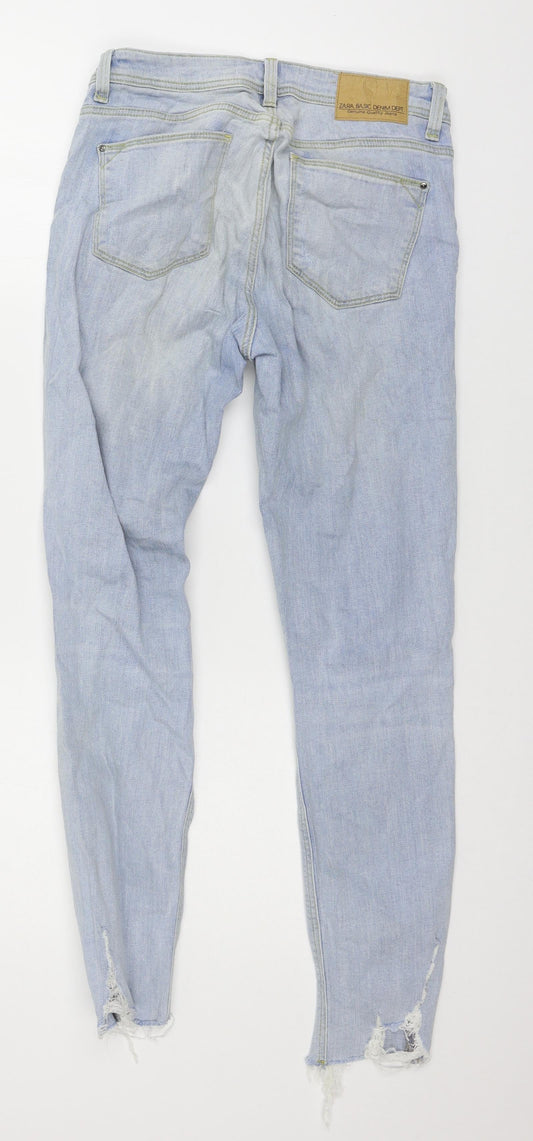 Zara Womens Blue Denim Skinny Jeans Size 6 L26 in