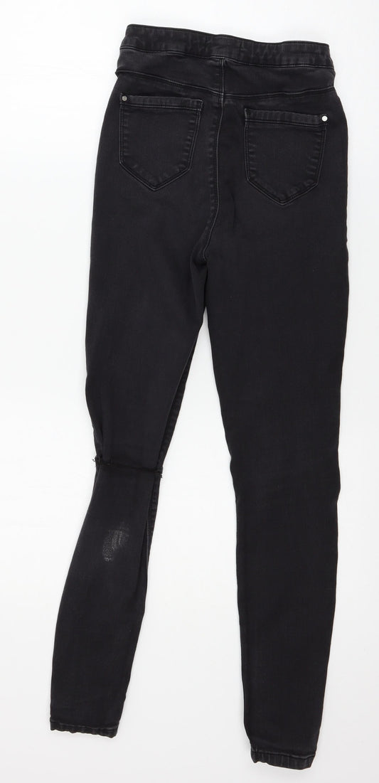 Missguided Womens Black Denim Skinny Jeans Size 10 L27 in