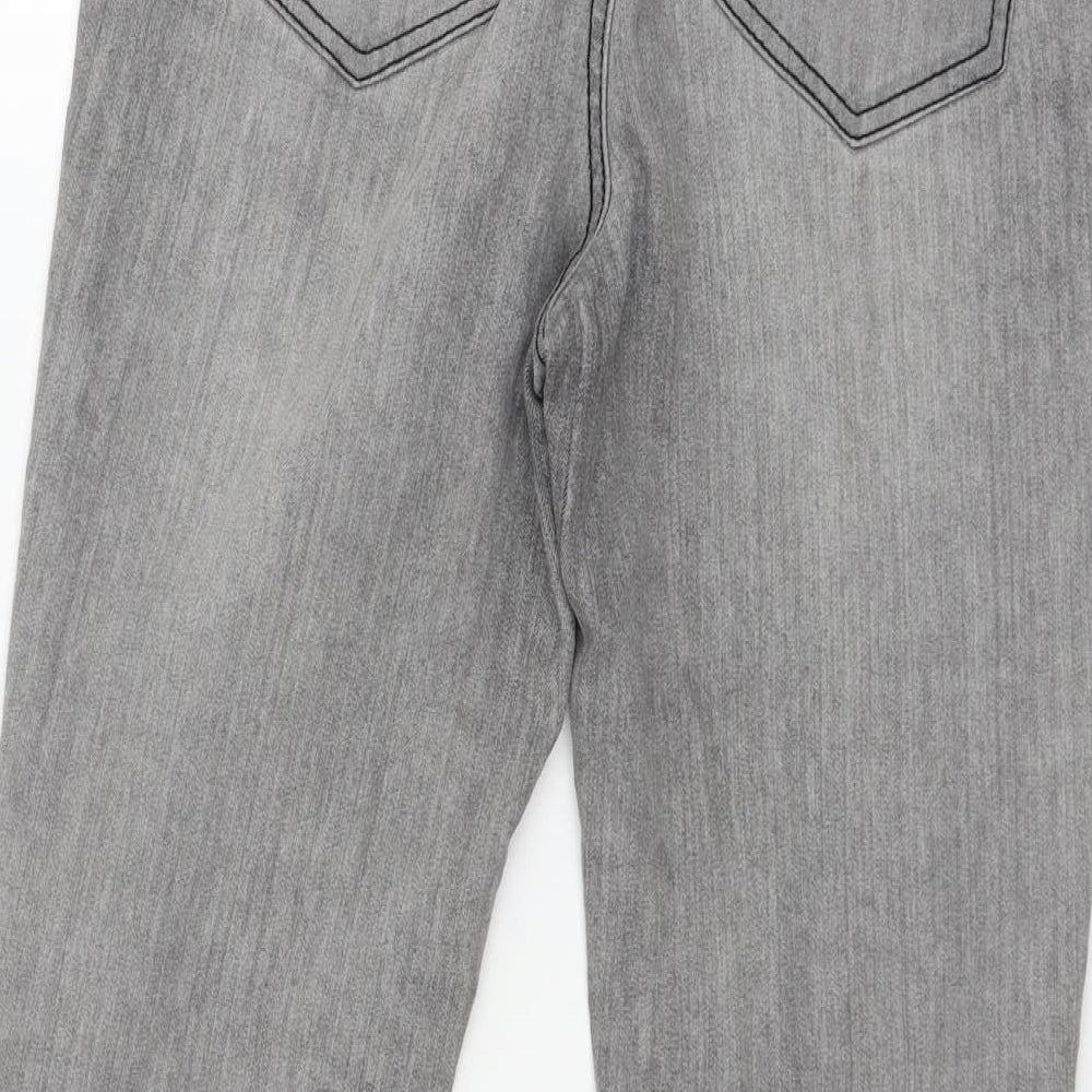 Womens UK Size 30 in Pieces Regular Fit Tapered Grey Jeans