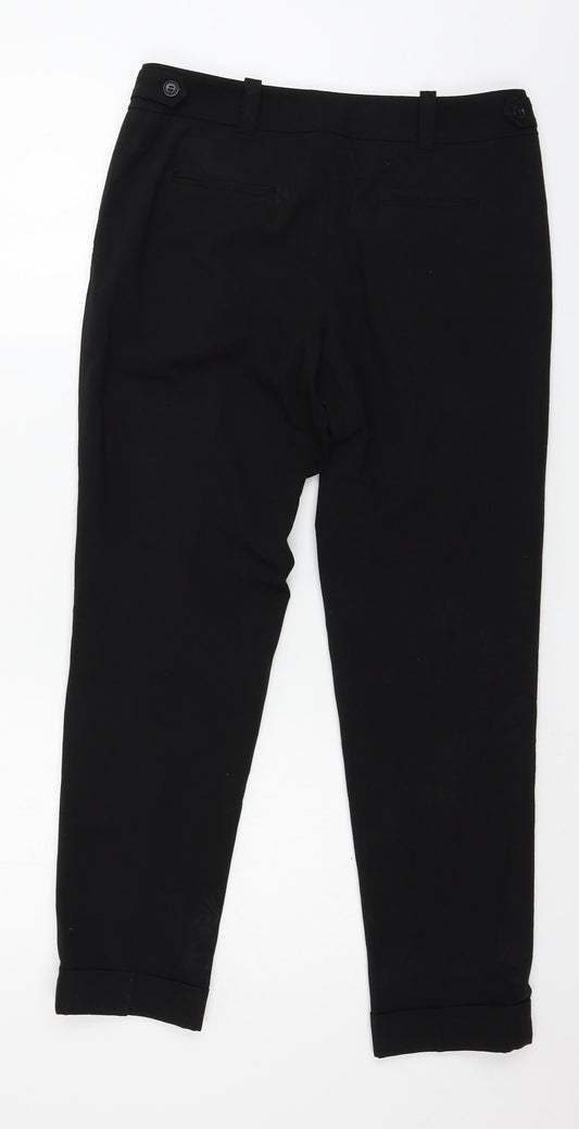 Preworn Womens Black Trousers Size 30 in L25 in