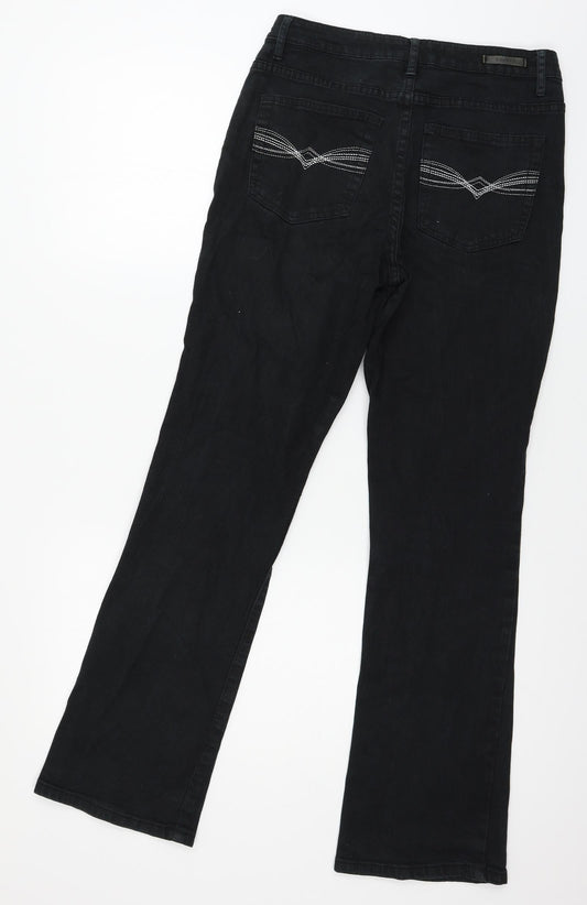 b.young Womens Black Denim Straight Jeans Size 29 in L32 in