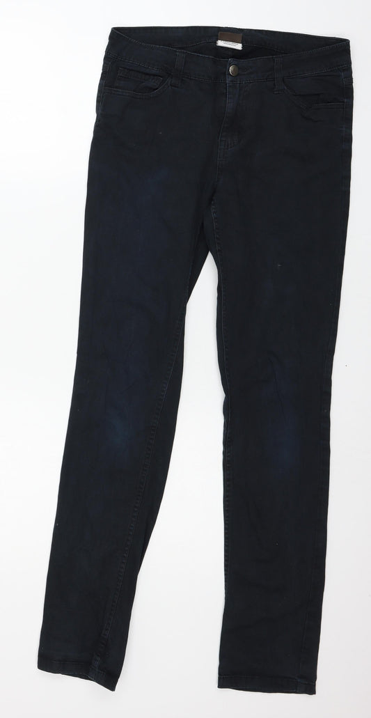 Womens UK Size 30 in Pieces Regular Fit Black Trousers