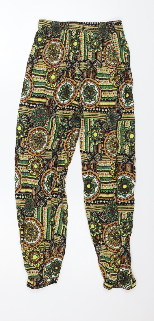 SheIn Womens Brown Geometric Trousers Size M L22 in