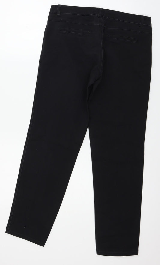 RESERVED Womens Black Trousers Size 10 L27 in