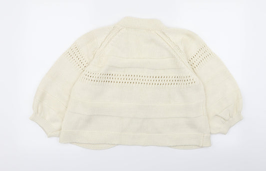 Womens UK Size 18 M&S Ivory Cardigan Jumper