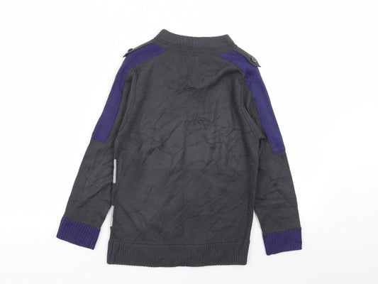 F&F Boys Multicoloured Striped Pullover Jumper Size 6-7 Years