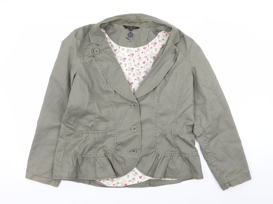 Womens UK Size 16 Debenhams Regular Green Blazer