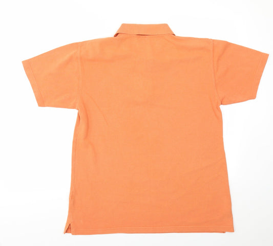 Cotton Traders Mens Orange Polo Size M