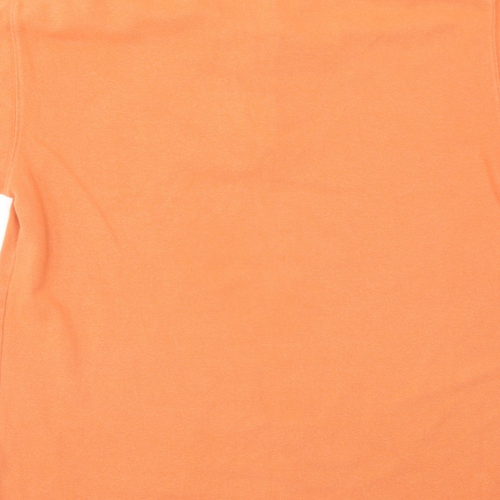 Cotton Traders Mens Orange Polo Size M
