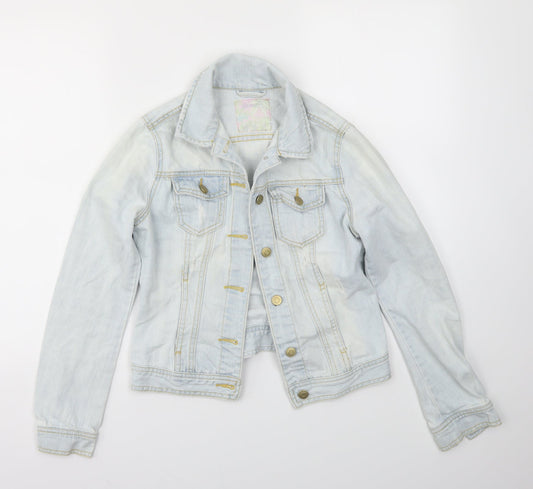 DENIM&CO Womens Blue Jacket Size 6