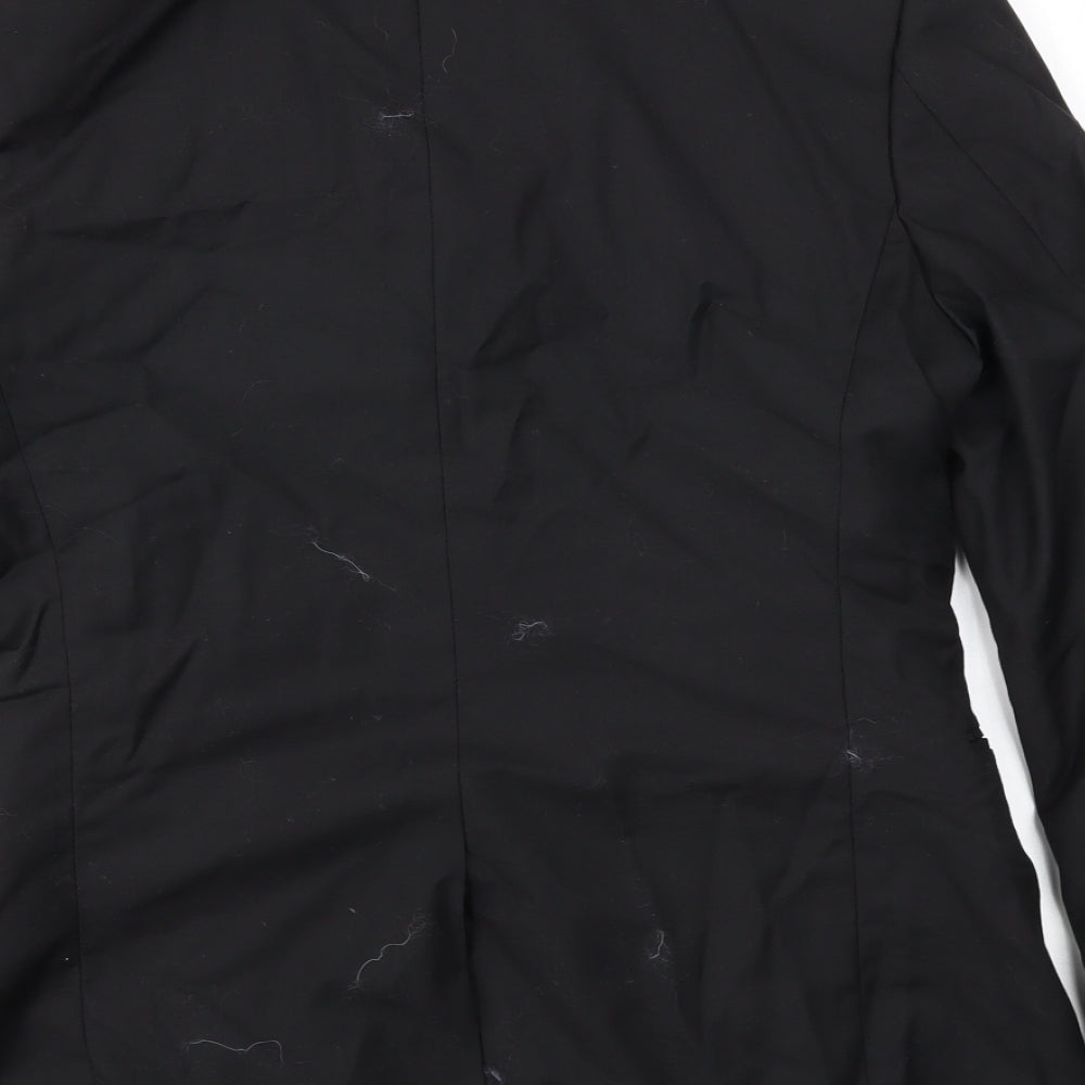 Mens UK Size 38 Topman Regular Black Suit Jacket