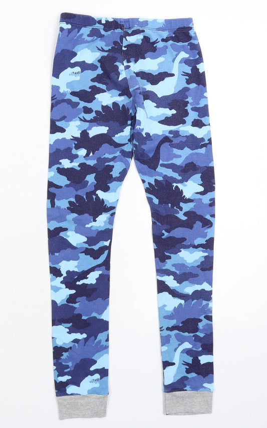 Hatley Girls Blue Camouflage Jegging Trousers Size 7 Years - Legging
