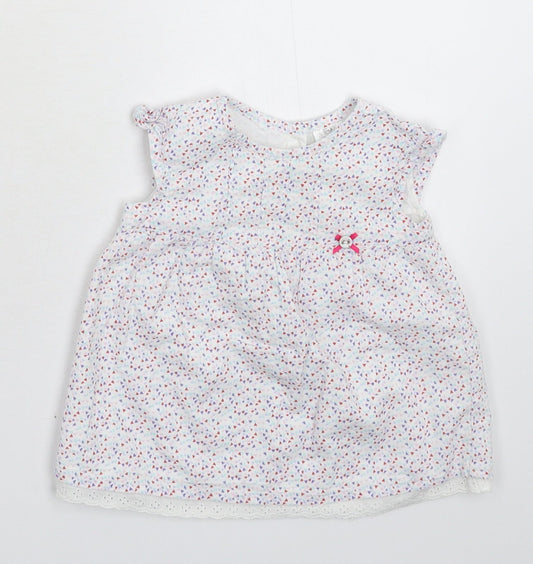 F&F Girls White Fit & Flare Size 3-6 Months