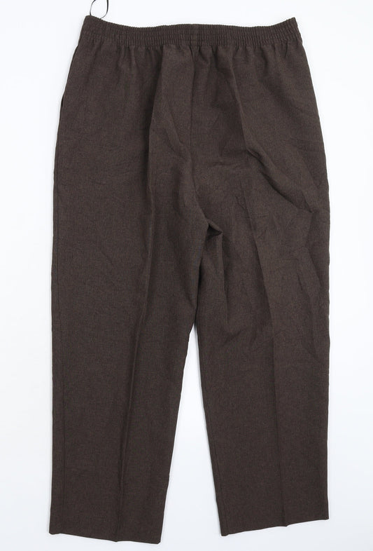 Bonmarché Womens Grey Cropped Trousers Size 14 L24 in