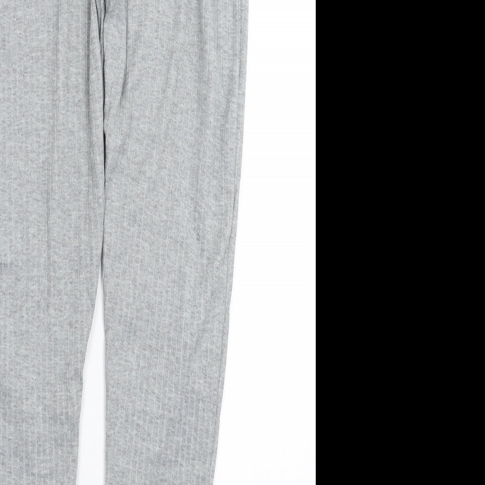 Boohoo Womens Grey   Capri Leggings Size 8 L27 in