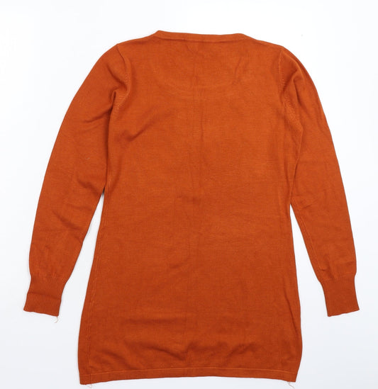Lin Trama Womens Brown Knit Pullover Jumper Size XL