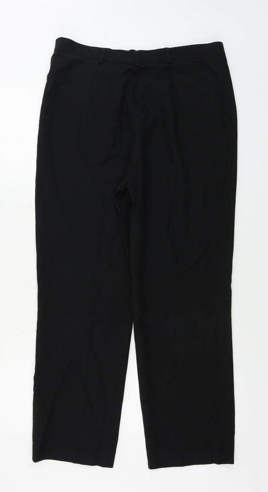 Womens UK Size 12 LUCIA Regular Fit Black Trousers