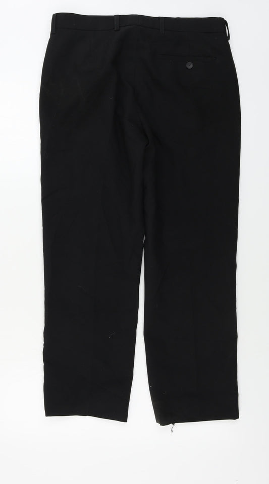 George Mens Black Trousers Size 32 in L29 in