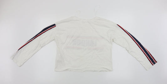 H&M Girls White Basic T-Shirt Size 14 Years