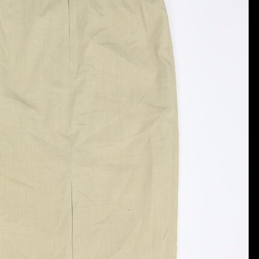 Brand and care label for Principles women’s beige a-line skirt, size UK 8
