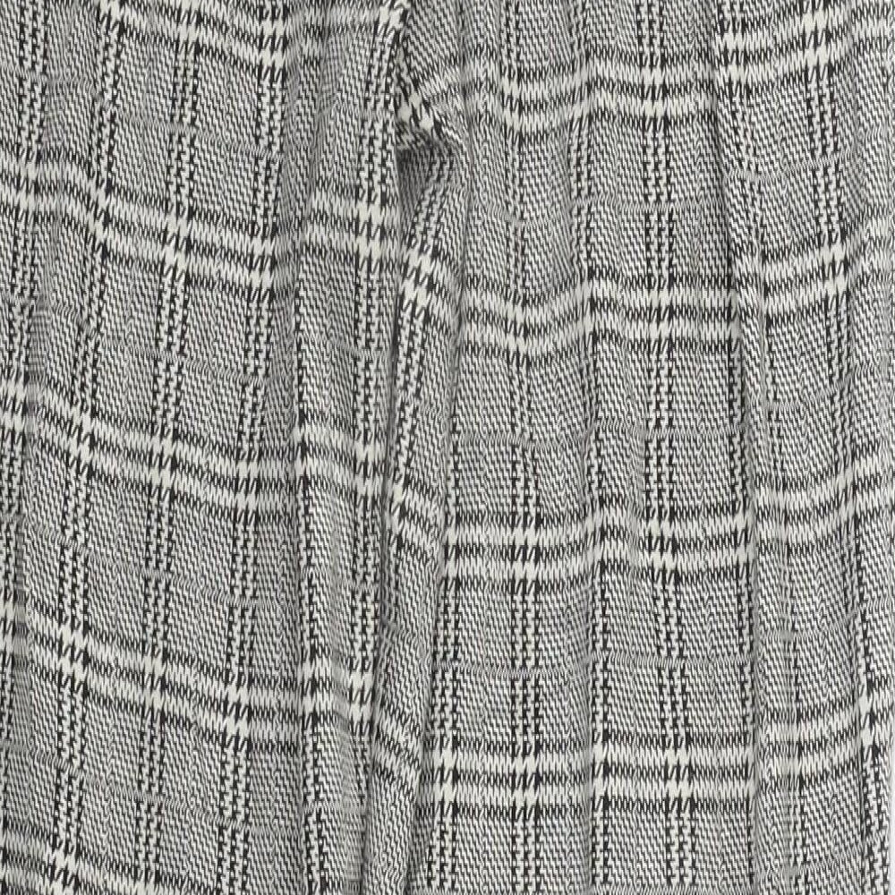 New Look Womens Beige Check Trousers Size 8 L26 in