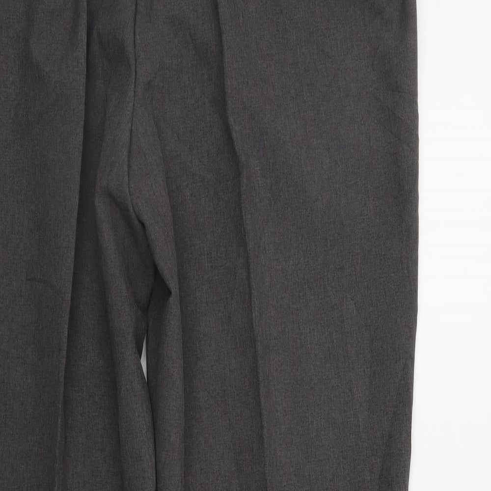 BM Womens Grey Trousers Size 18 L25 in - Elastic Waist Band