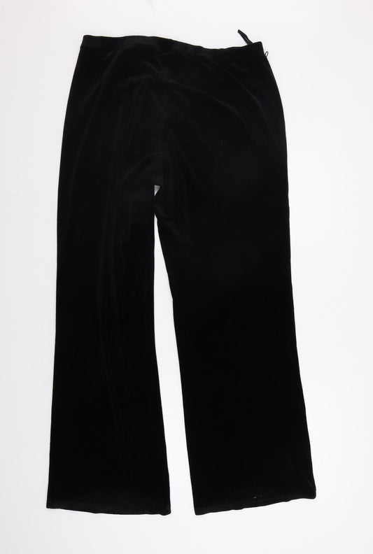 ARMANDO Womens Black Trousers Size 14 L28 in