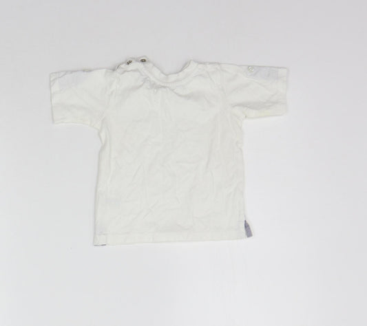 Matalan Girls White Basic T-Shirt Size 6-9 Months